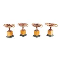 A Set of Four Gilt Bronze Mounted Marble Tazze