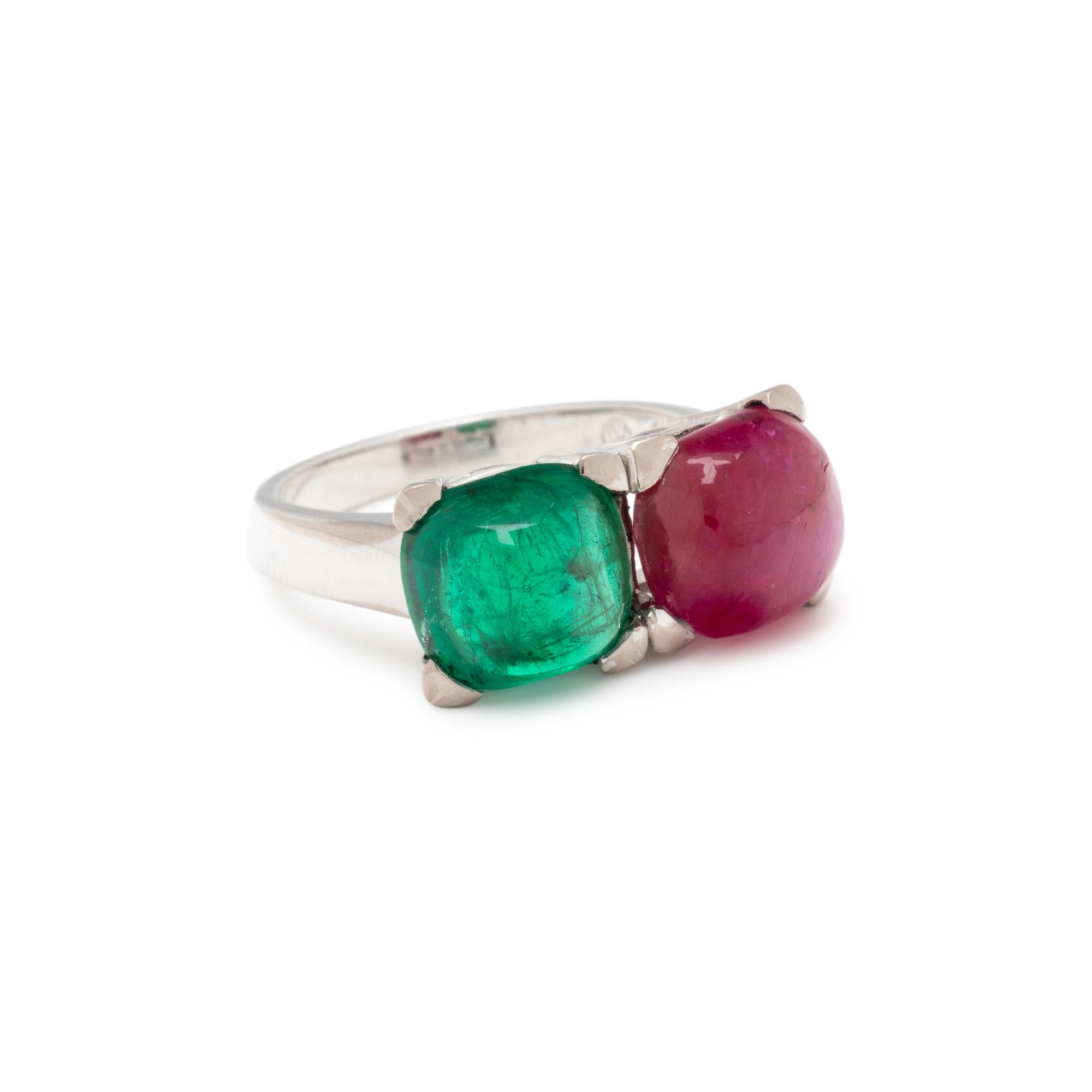 RUBY AND EMERALD RING