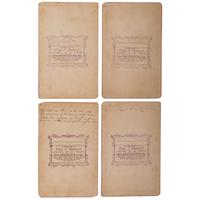 [EARLY PHOTOGRAPHY]. Four boudoir cards of Saltilla, Mexico.