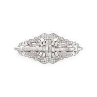 J.E. CALDWELL & CO., PLATINUM AND DIAMOND CONVERTIBLE DRESS CLIPS