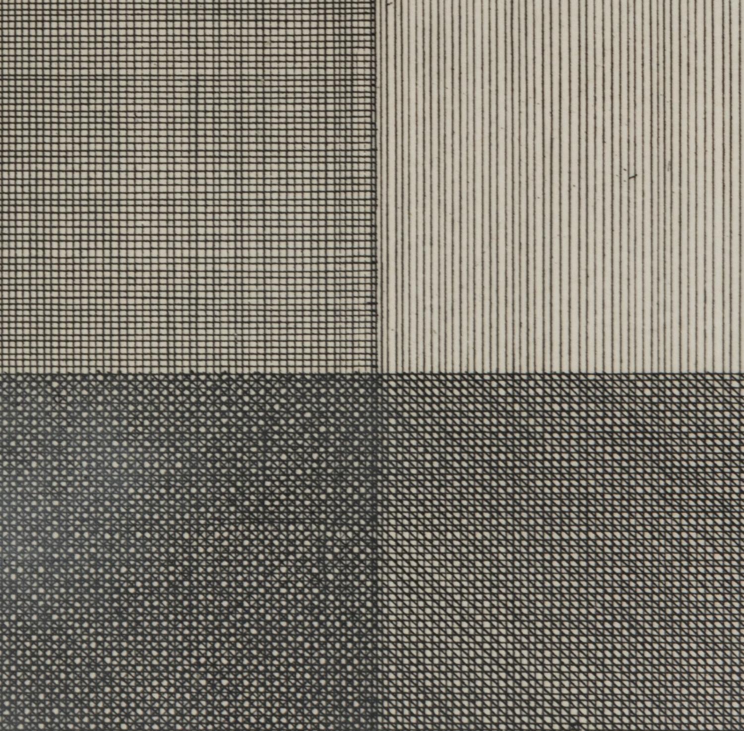 Lines in Four Directions, Superimposed in each quarter of the square progressively (Black) , 1971