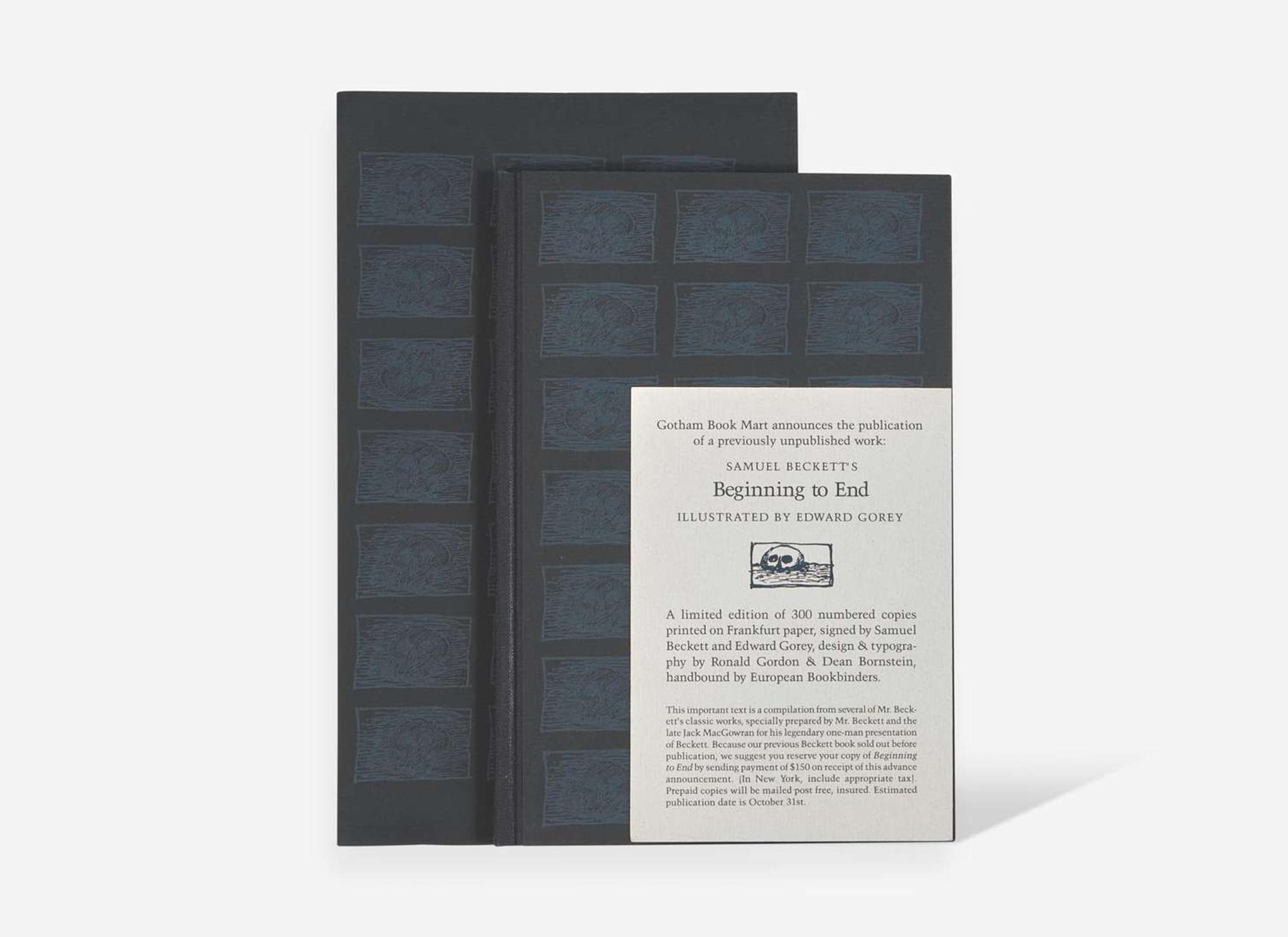 [Children's & Illustrated] [Gorey, Edward] Beckett, Samuel, and Jack MacGowran: Beginning to End