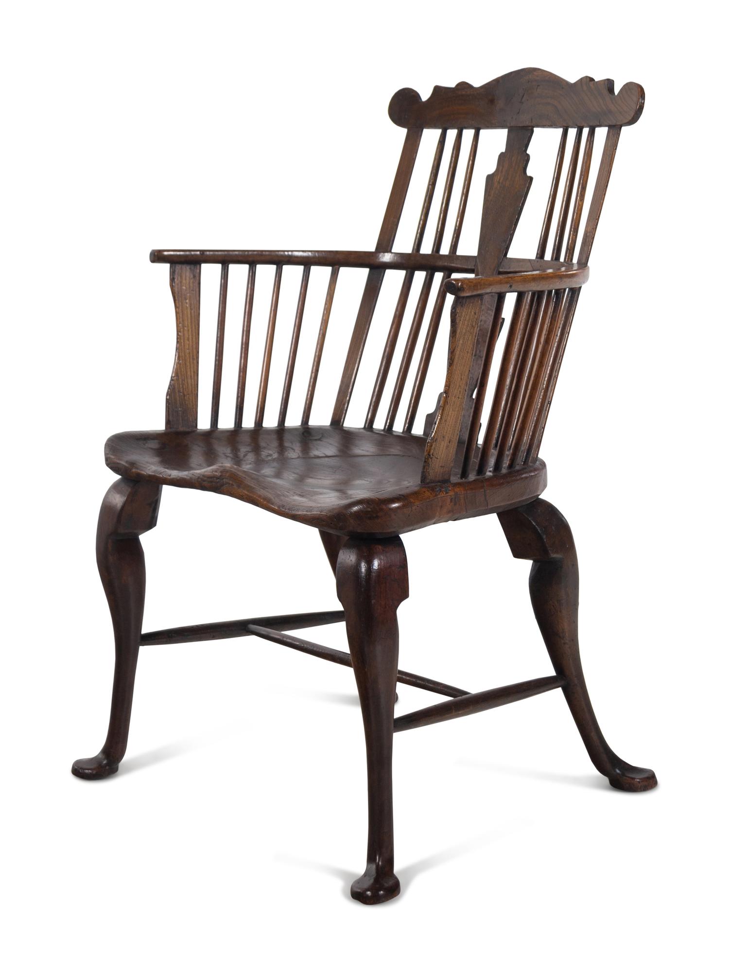An English Yew Wood Windsor Armchair