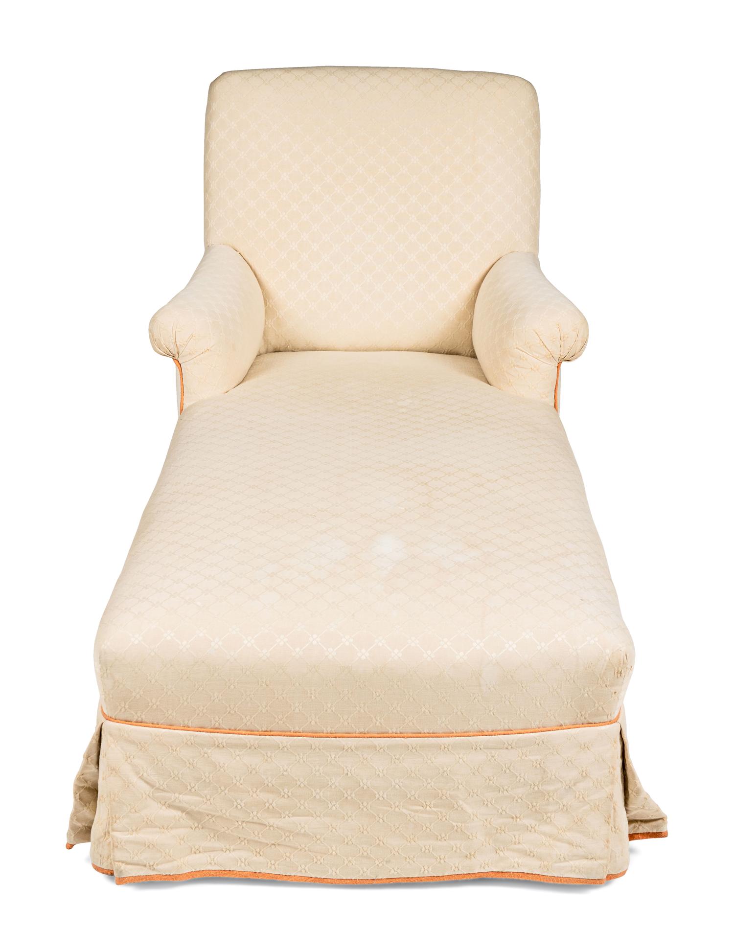 An Edwardian Upholstered Chaise Longue