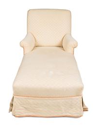 An Edwardian Upholstered Chaise Longue