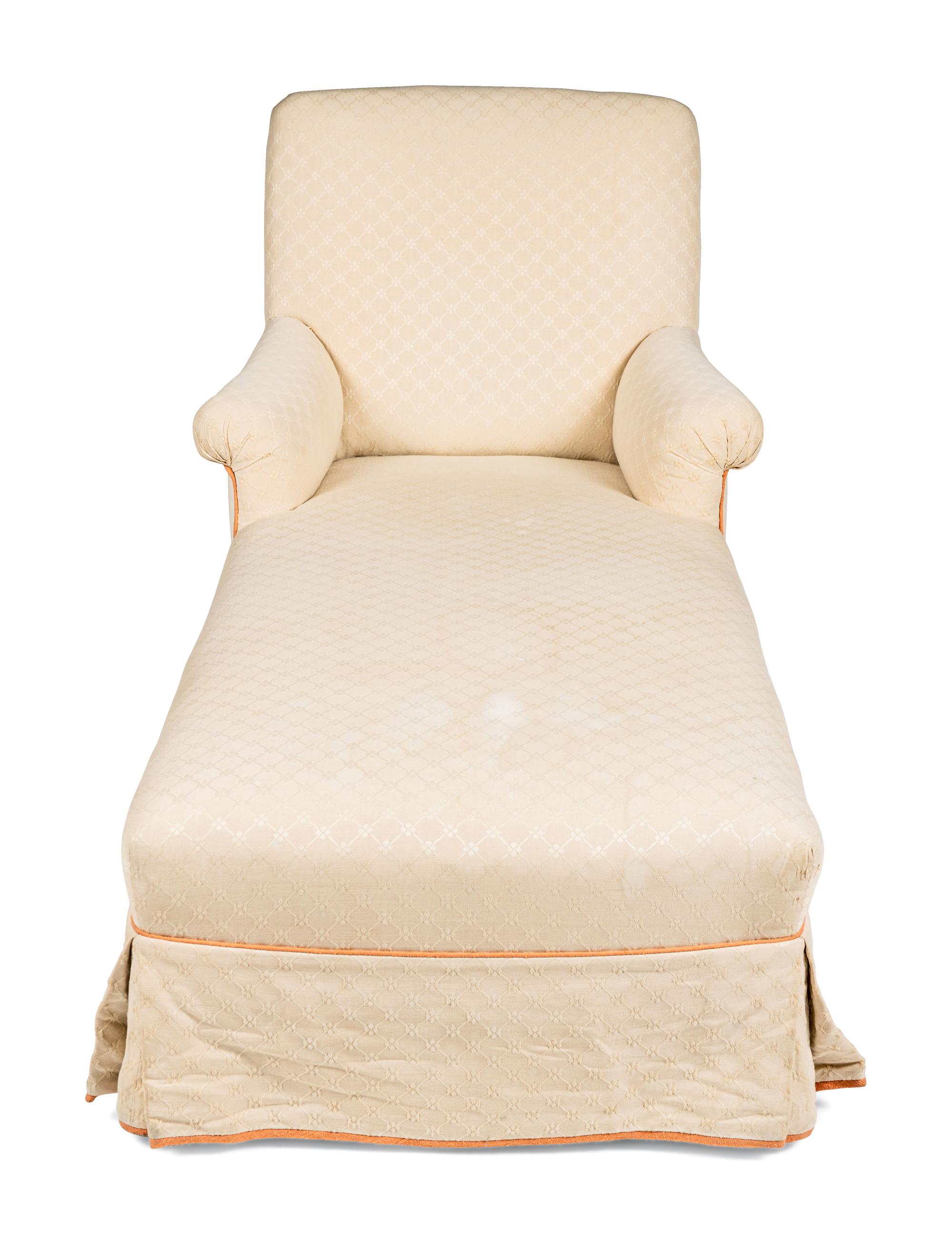 An Edwardian Upholstered Chaise Longue