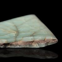 A Ru Ware and A Guan Ware Porcelain Fragment, Song Dynasty 宋 汝窯官窯瓷片各一