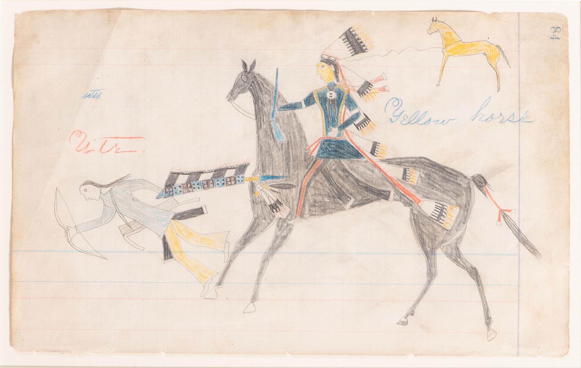 Arapaho Drawing from the Edwards Ledger Book