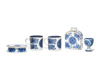 A Group of Chinese Export Porcelain Blue Imperial Fitzhugh Tea and Dinner Wares