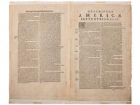 [MAPS & ATLASES]. HONDIUS, Henricus (1597-1651). America Septentrionalis. [Amsterdam: Jan Jansson, 1639]. FIRST STATE of Hondiu's map showing California as an island.