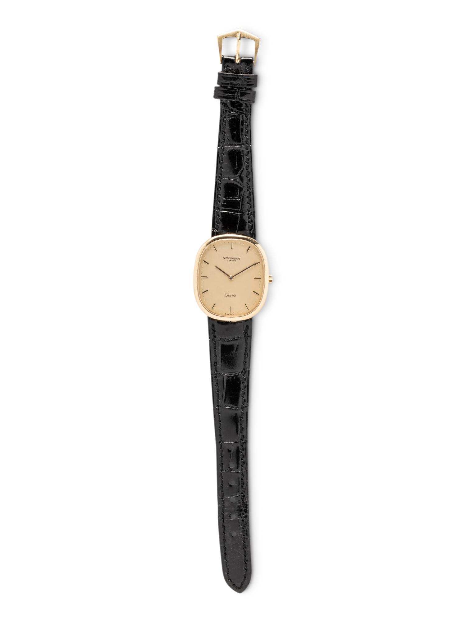 PATEK PHILIPPE, REF. 3838J 18K YELLOW GOLD 'ELLIPSE' WATCH