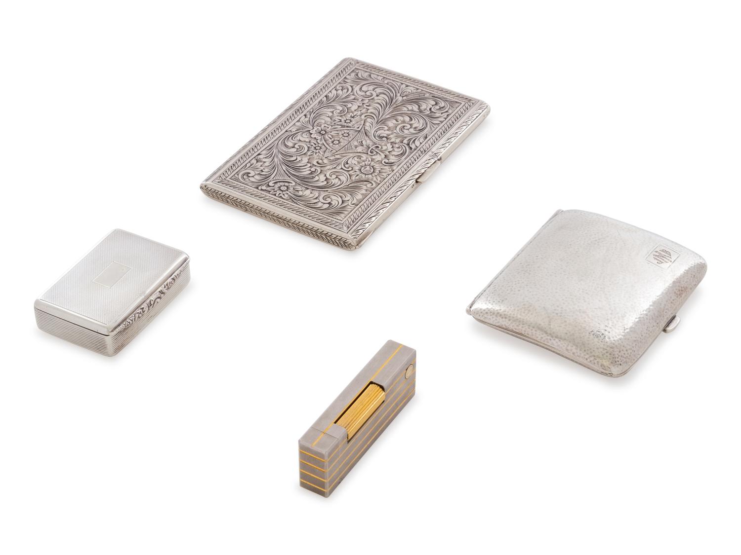 Three Silver Tobacco Accessories