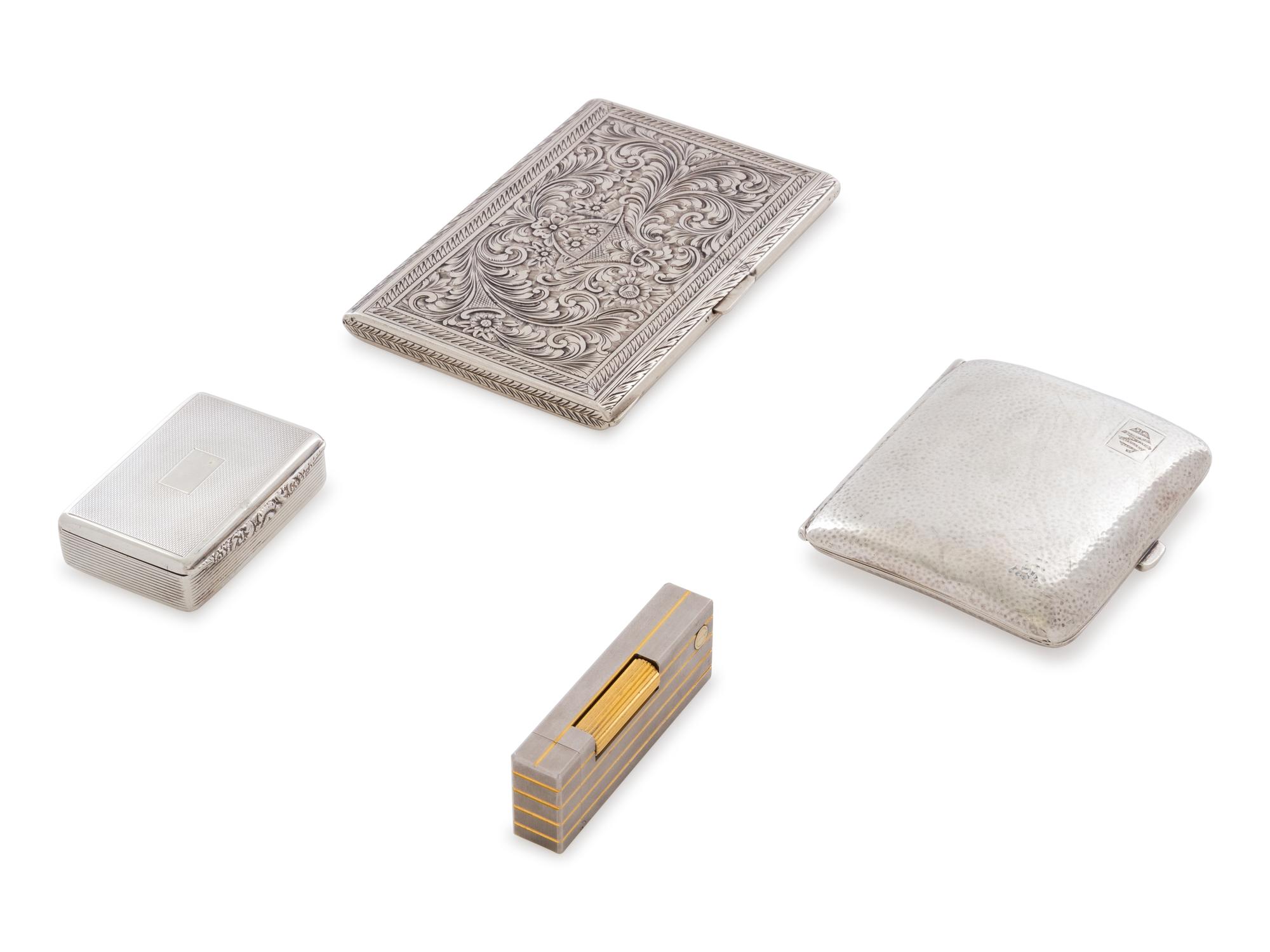 Three Silver Tobacco Accessories