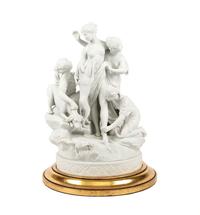 A Parian Porcelain Diana and Attendants after Boizot Height 15 inches. — 19TH CENTURY
