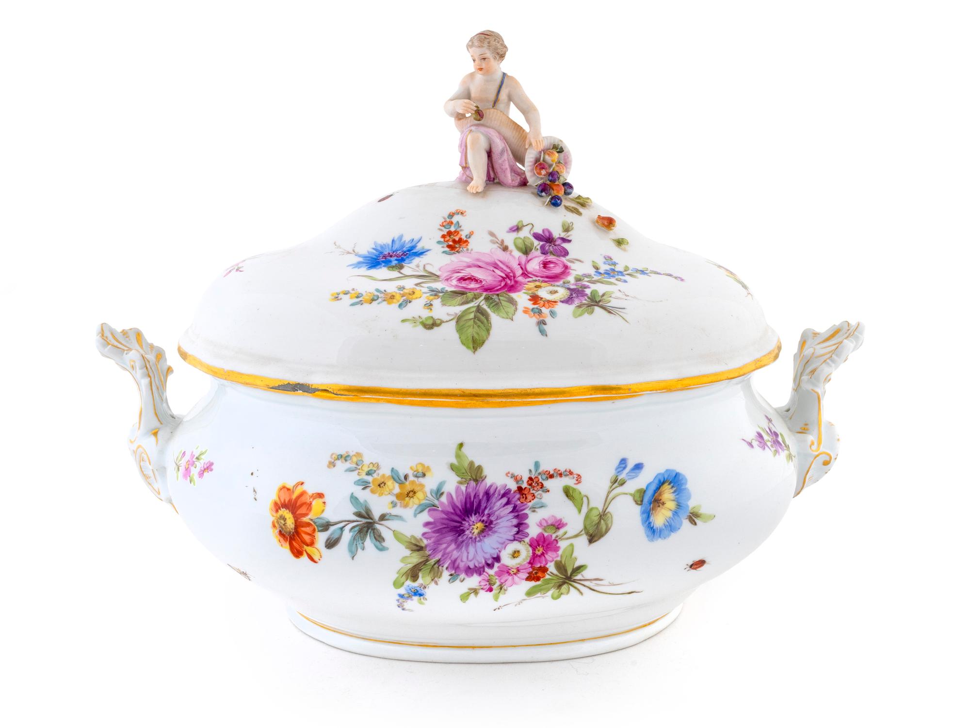 A German Porcelain Covered Soup Tureen — 20TH CENTURY