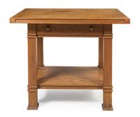Frank Lloyd Wright, (American, 1867-1959), Pedestal table for the Frank L. Smith Bank, Dwight, Illinois, c. 1905
