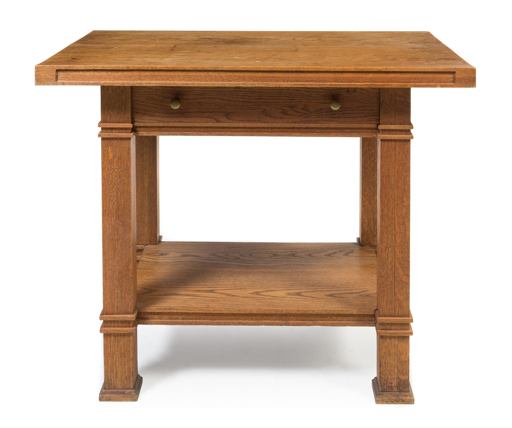 Frank Lloyd Wright, (American, 1867-1959), Pedestal table for the Frank L. Smith Bank, Dwight, Illinois, c. 1905