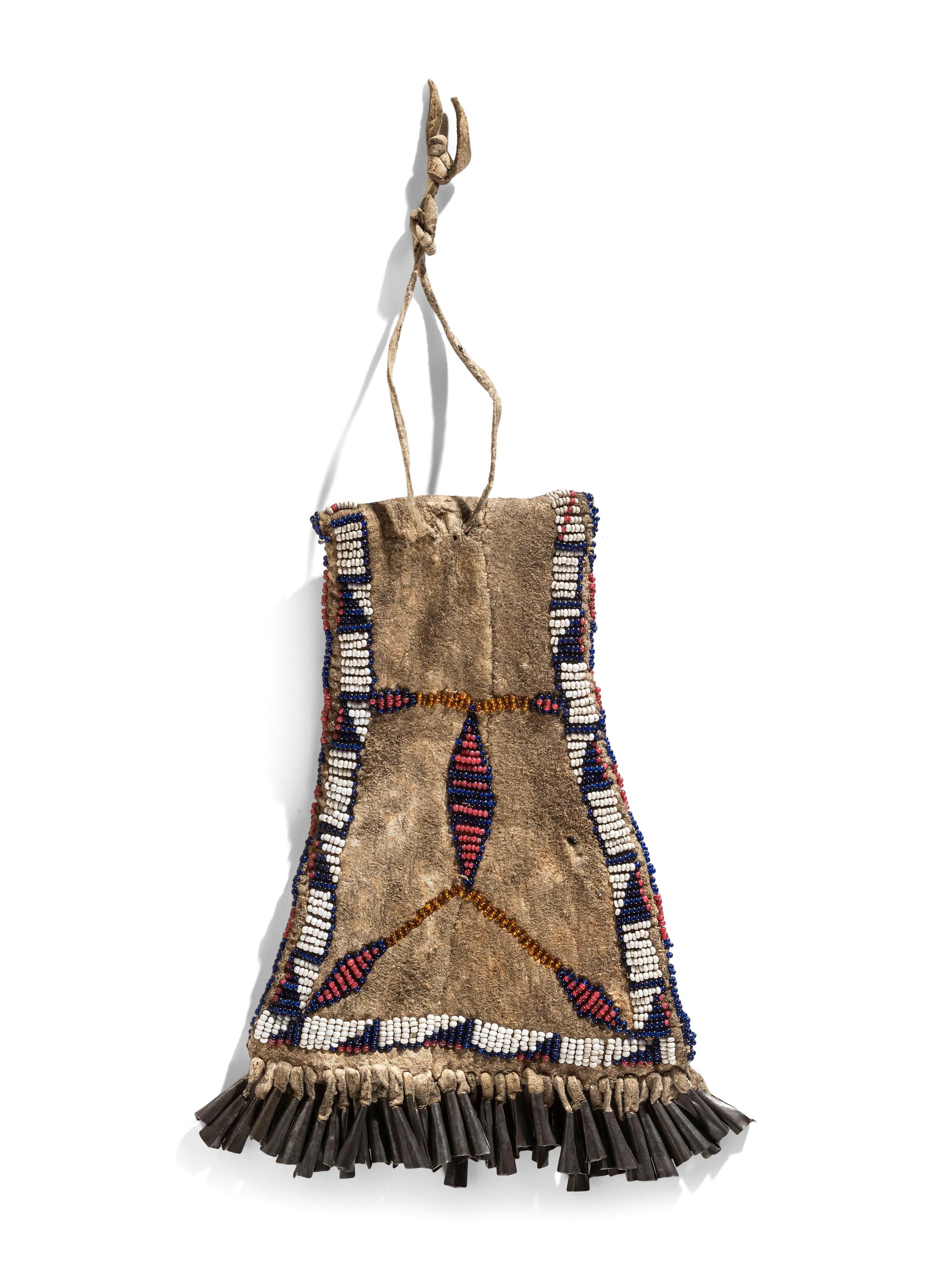 Apache Beaded Hide Strike-a-Light Bag