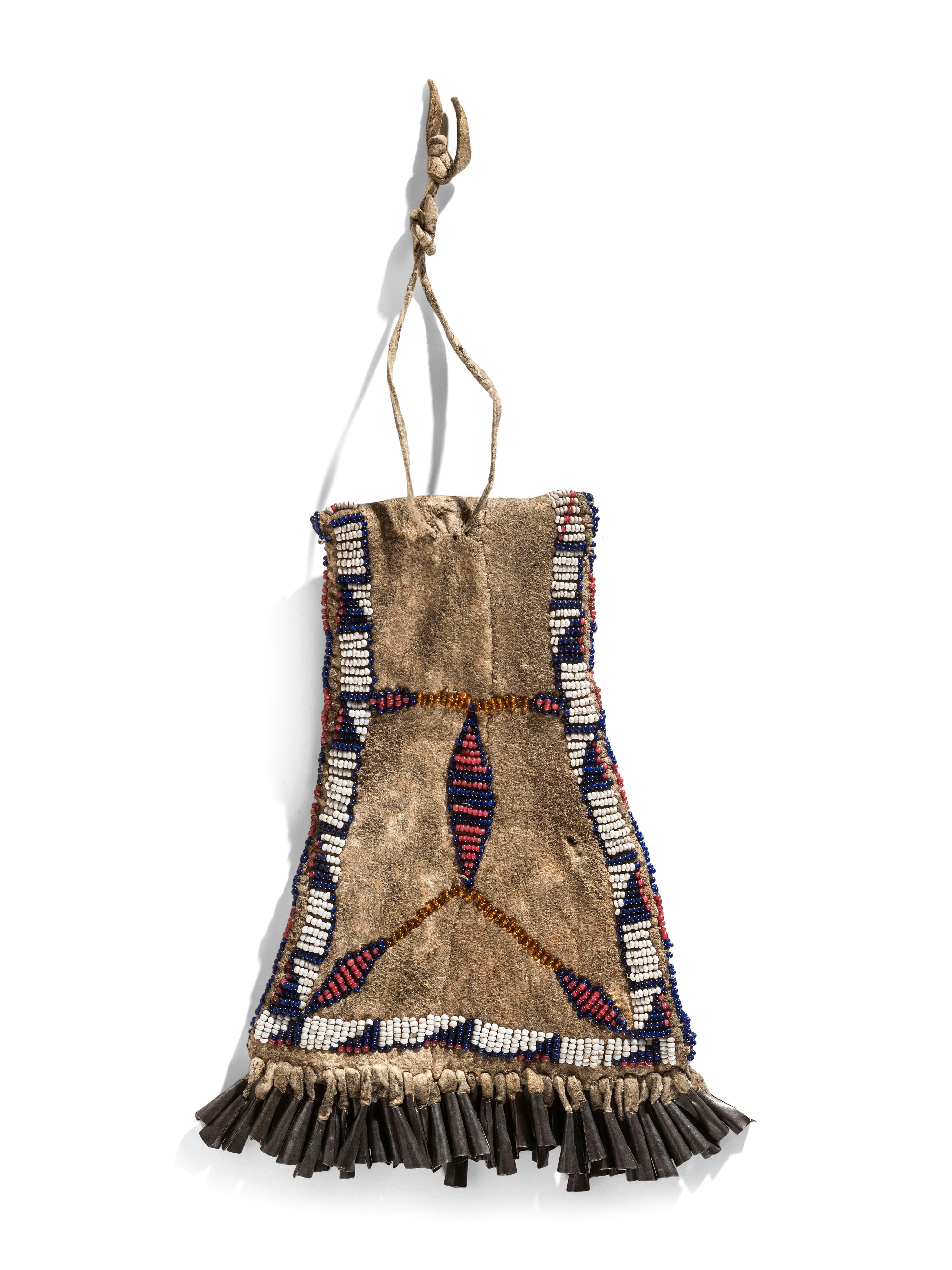Apache Beaded Hide Strike-a-Light Bag