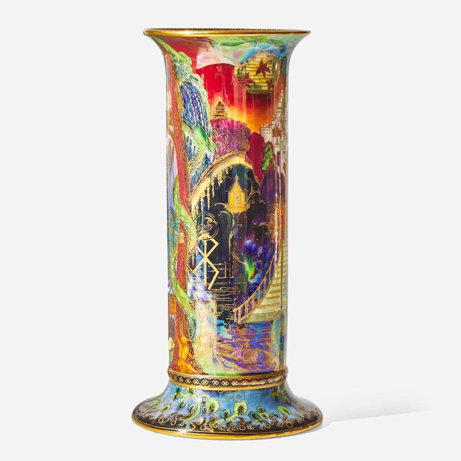 A Wedgwood Fairyland Lustre "Torches" Vase UK, circa 1925