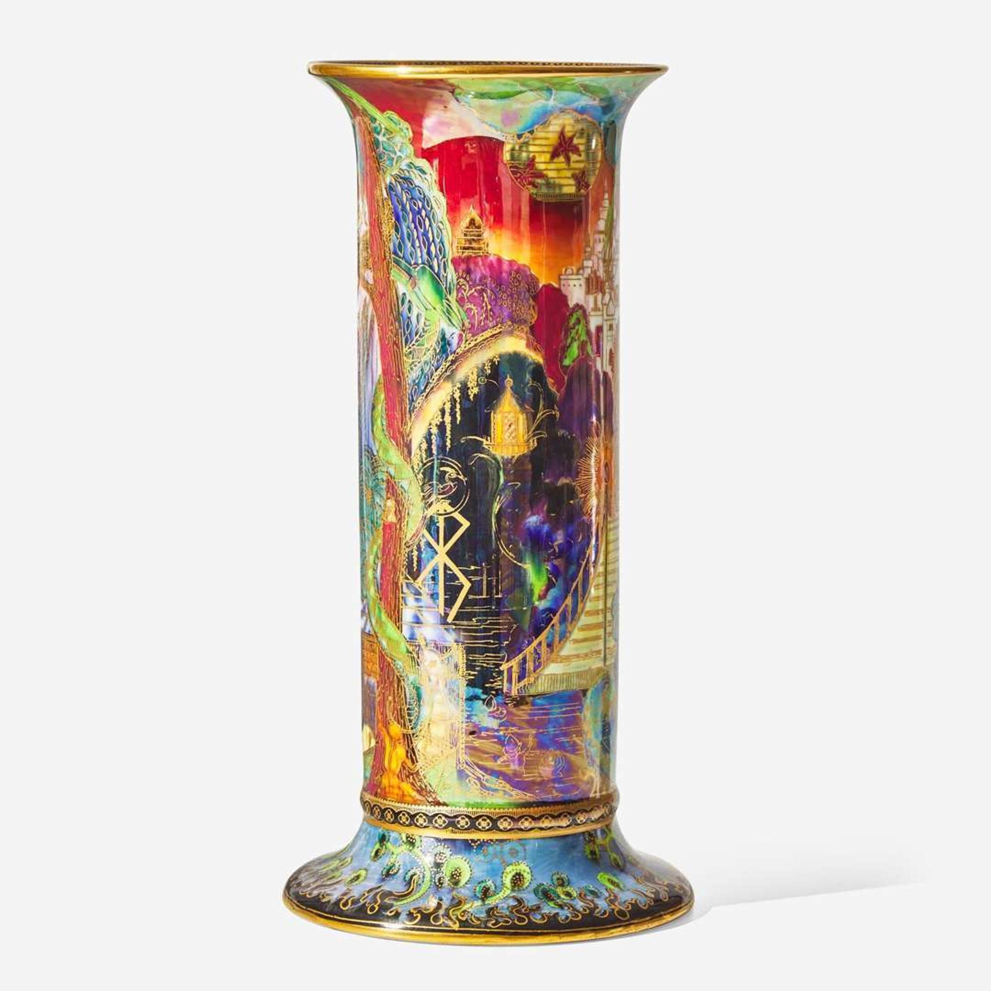 A Wedgwood Fairyland Lustre "Torches" Vase UK, circa 1925