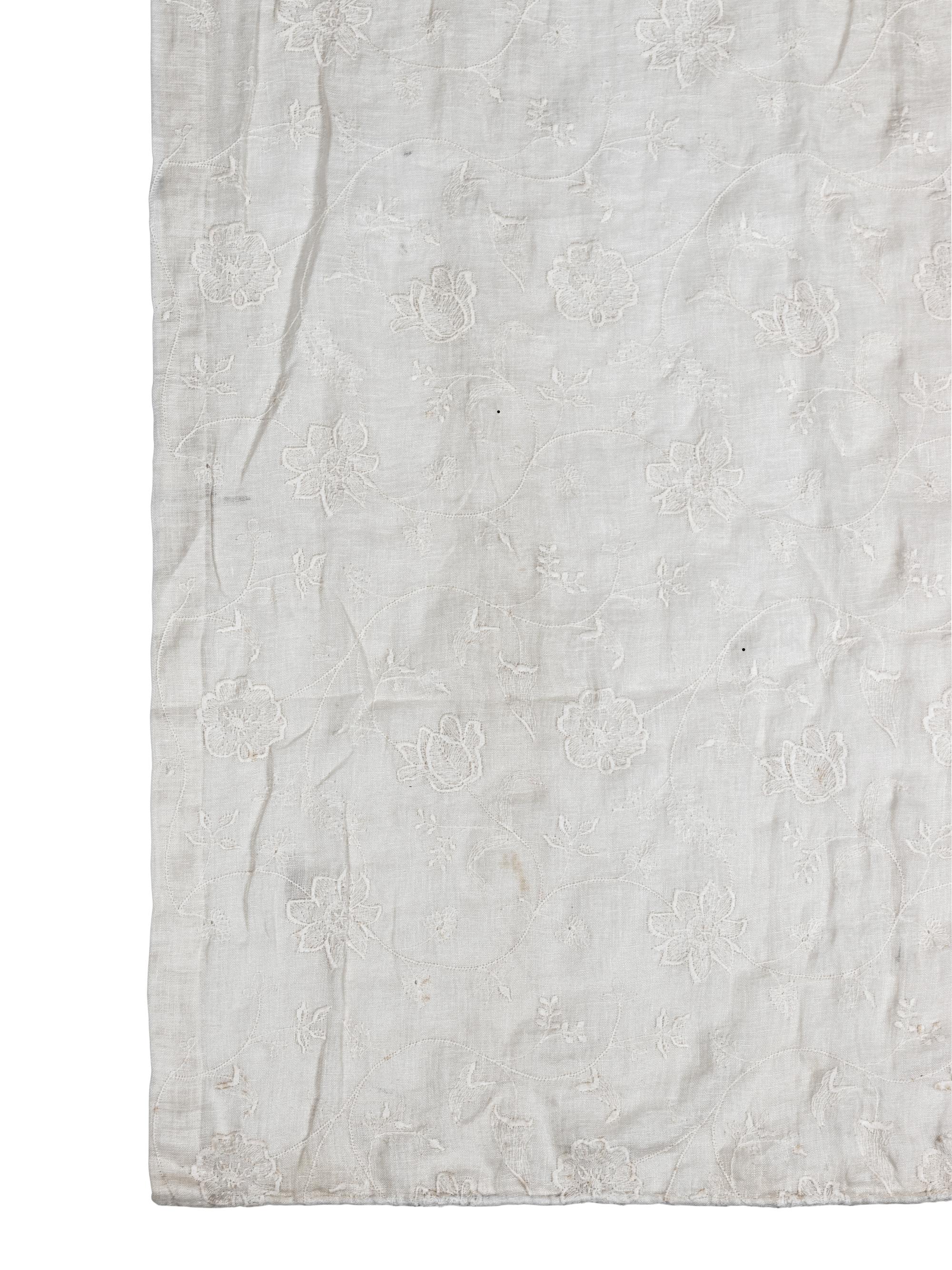Thirteen Off-White Floral Drapes