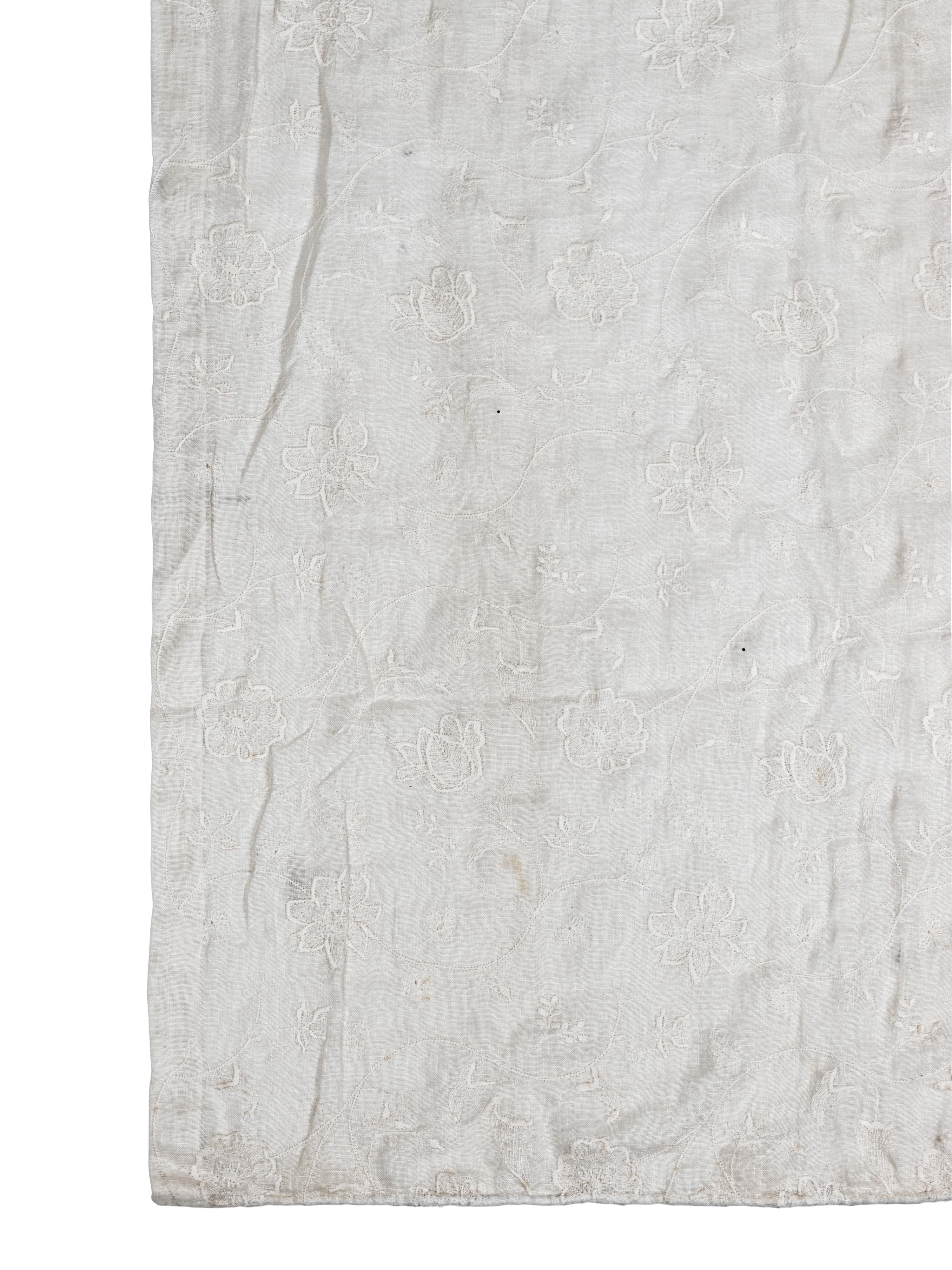 Thirteen Off-White Floral Drapes