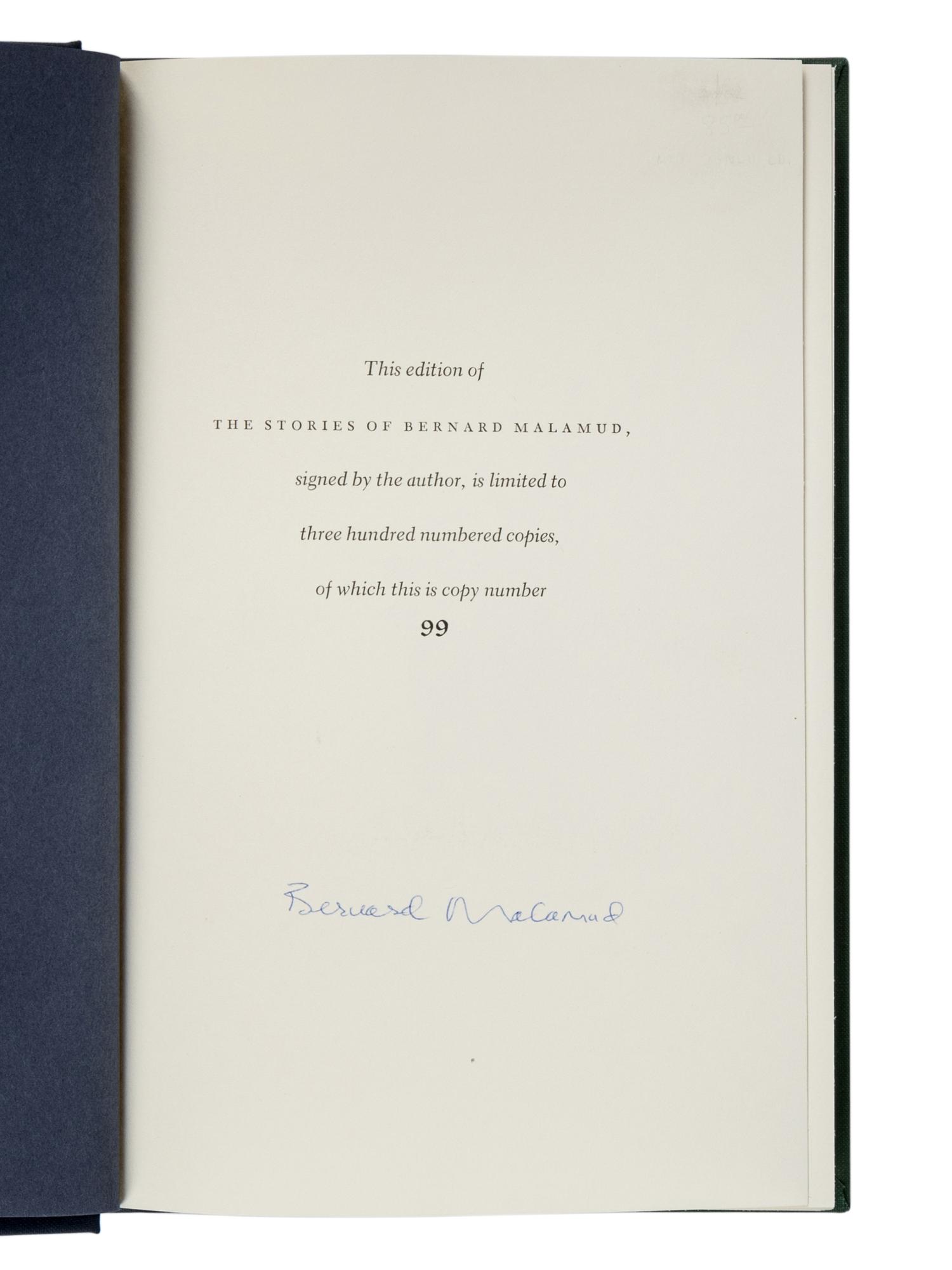 MALAMUD, Bernard (1914-1986). A group of 6 works, comprising: