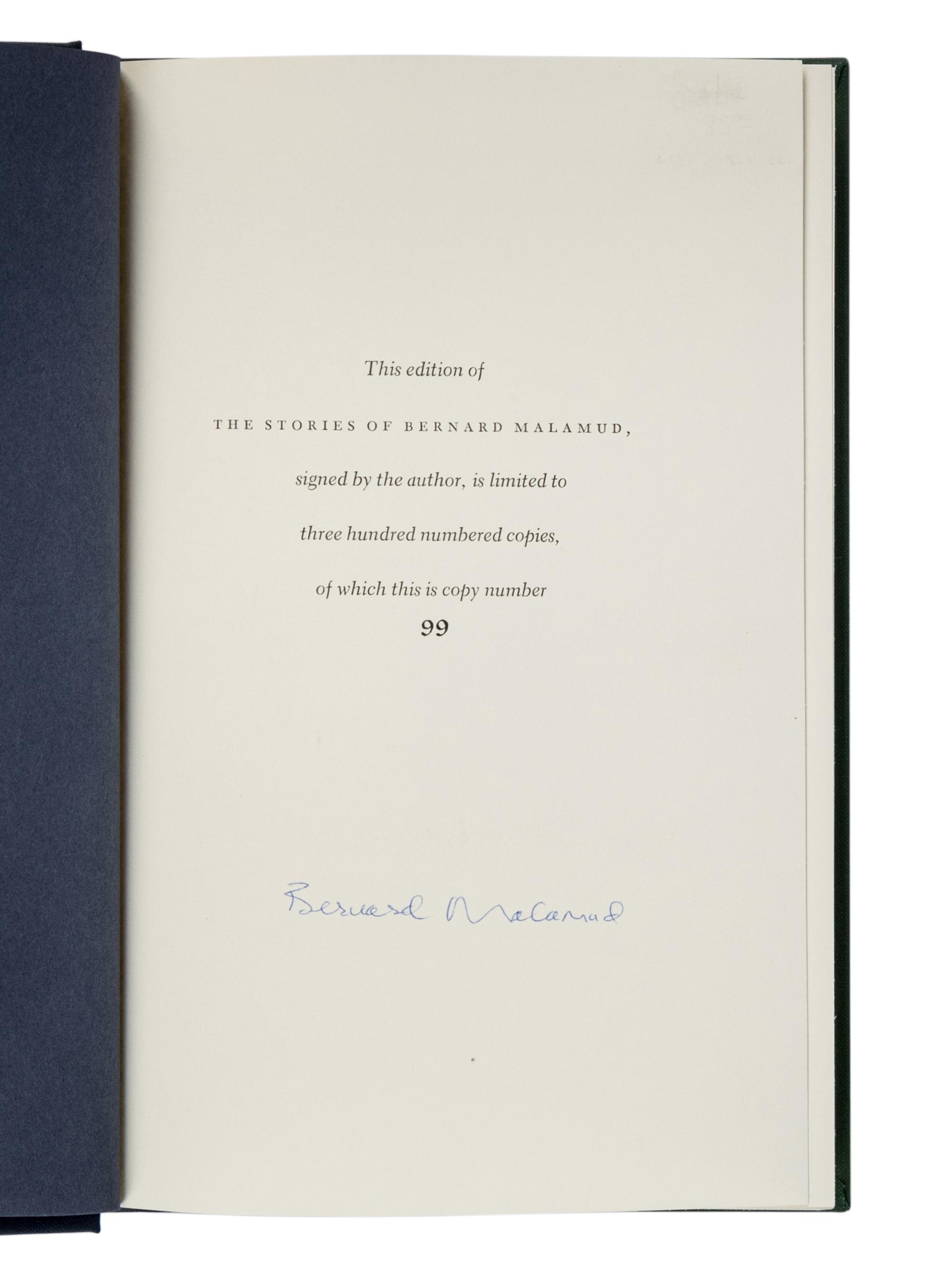 MALAMUD, Bernard (1914-1986). A group of 6 works, comprising: