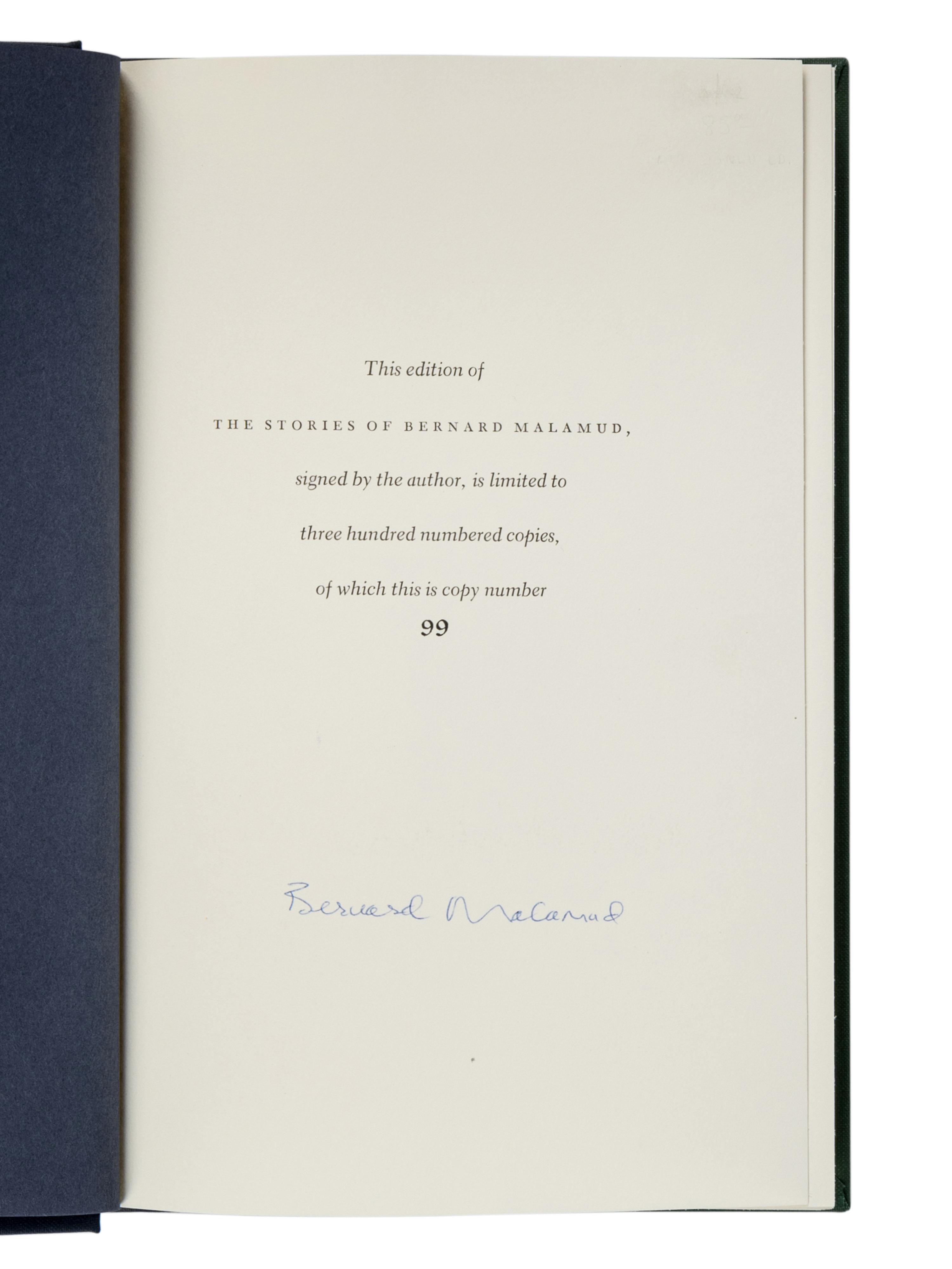 MALAMUD, Bernard (1914-1986). A group of 6 works, comprising: