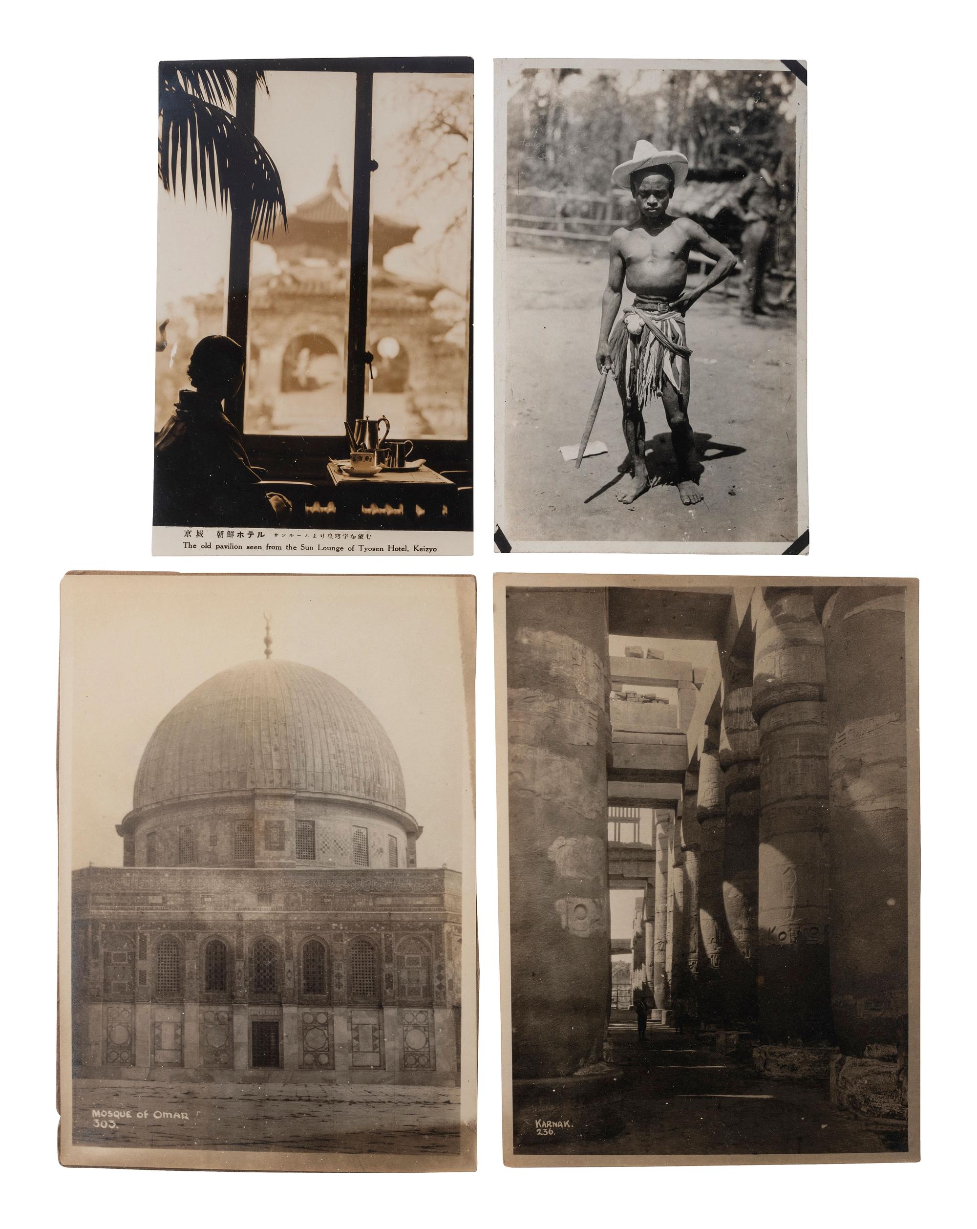 [POSTCARDS]. A group of 101 international RPPCs and photographs.