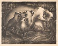 Ivan Messenger, (American, 1895-1983), Thaia and Quintuplets and Coronado Horse Show