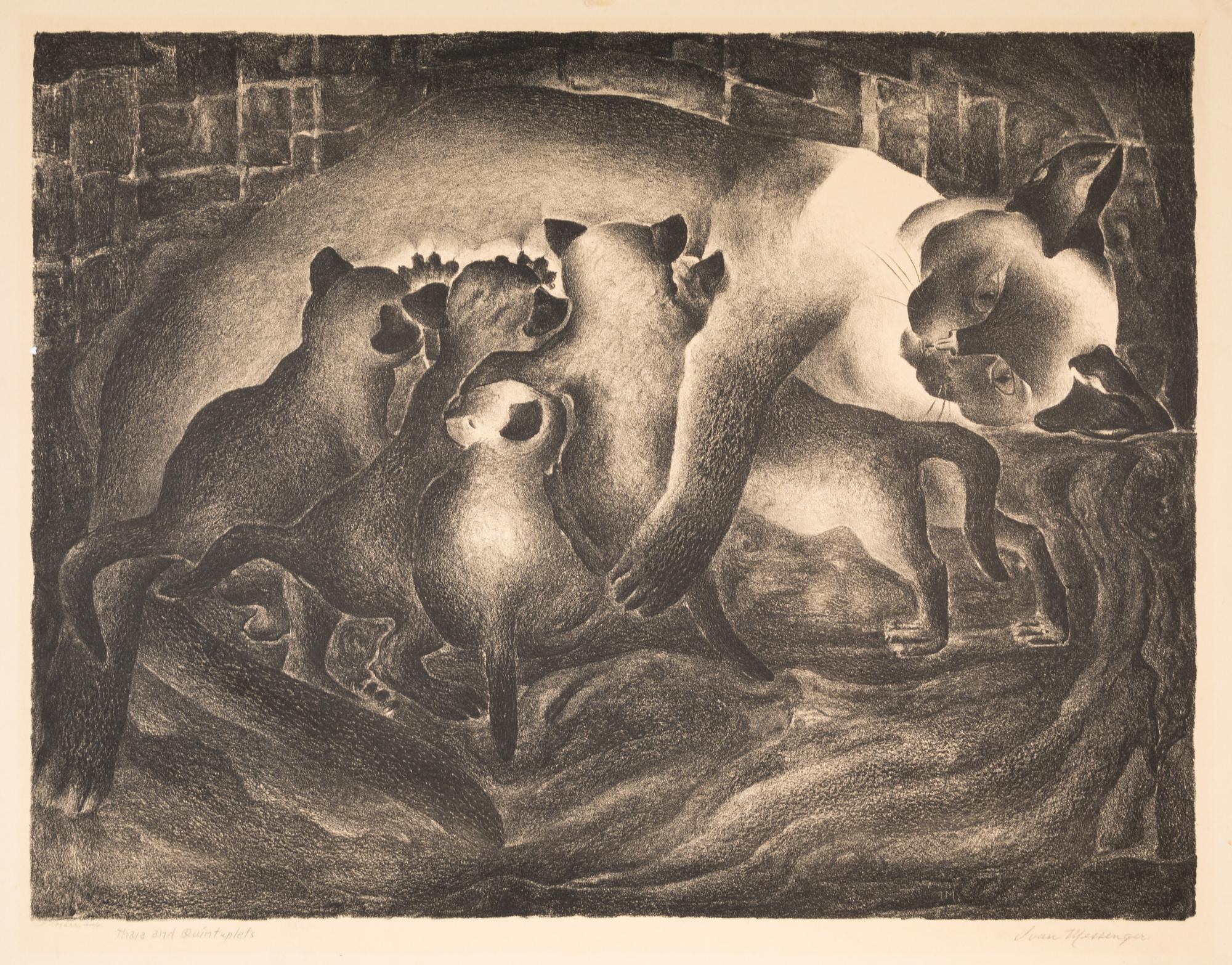 Ivan Messenger, (American, 1895-1983), Thaia and Quintuplets and Coronado Horse Show