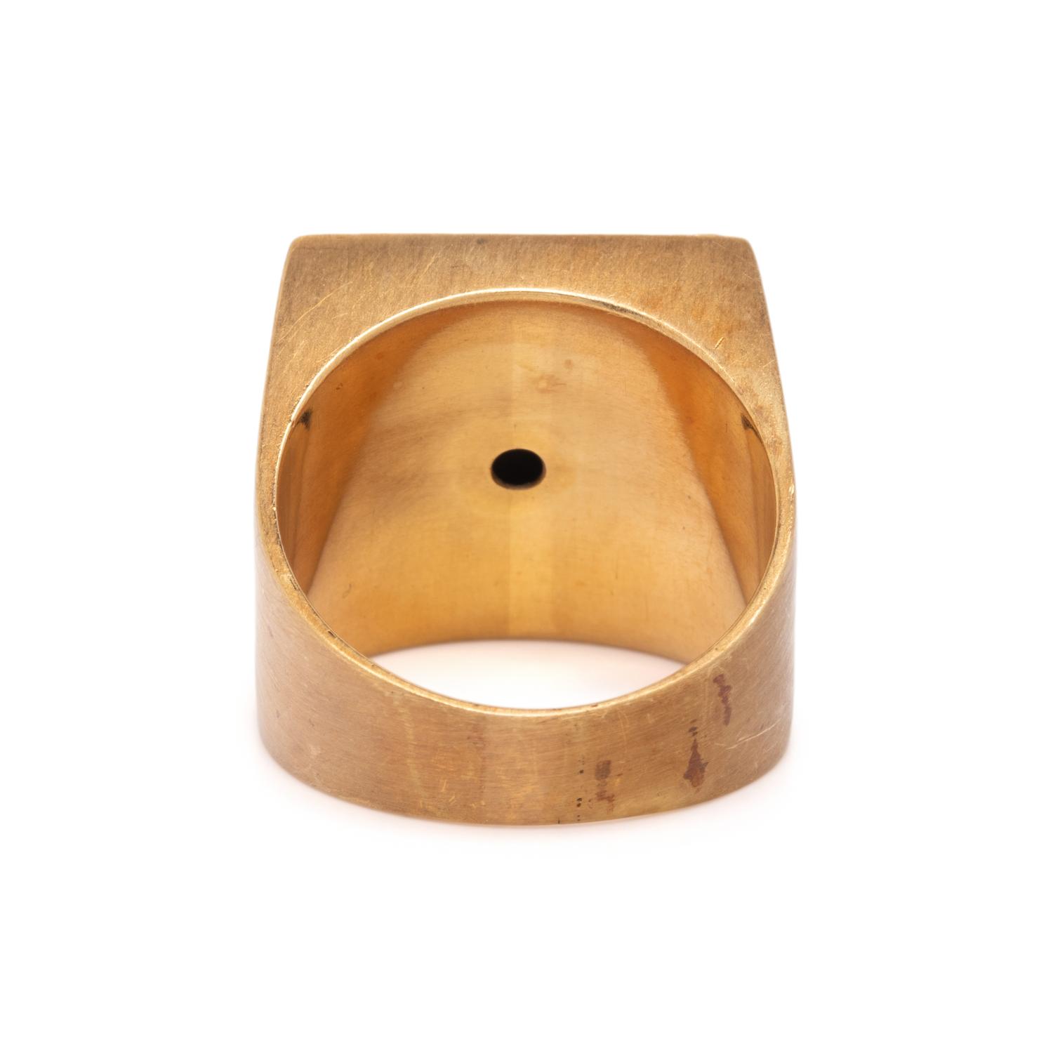 YELLOW GOLD MODERNIST RING