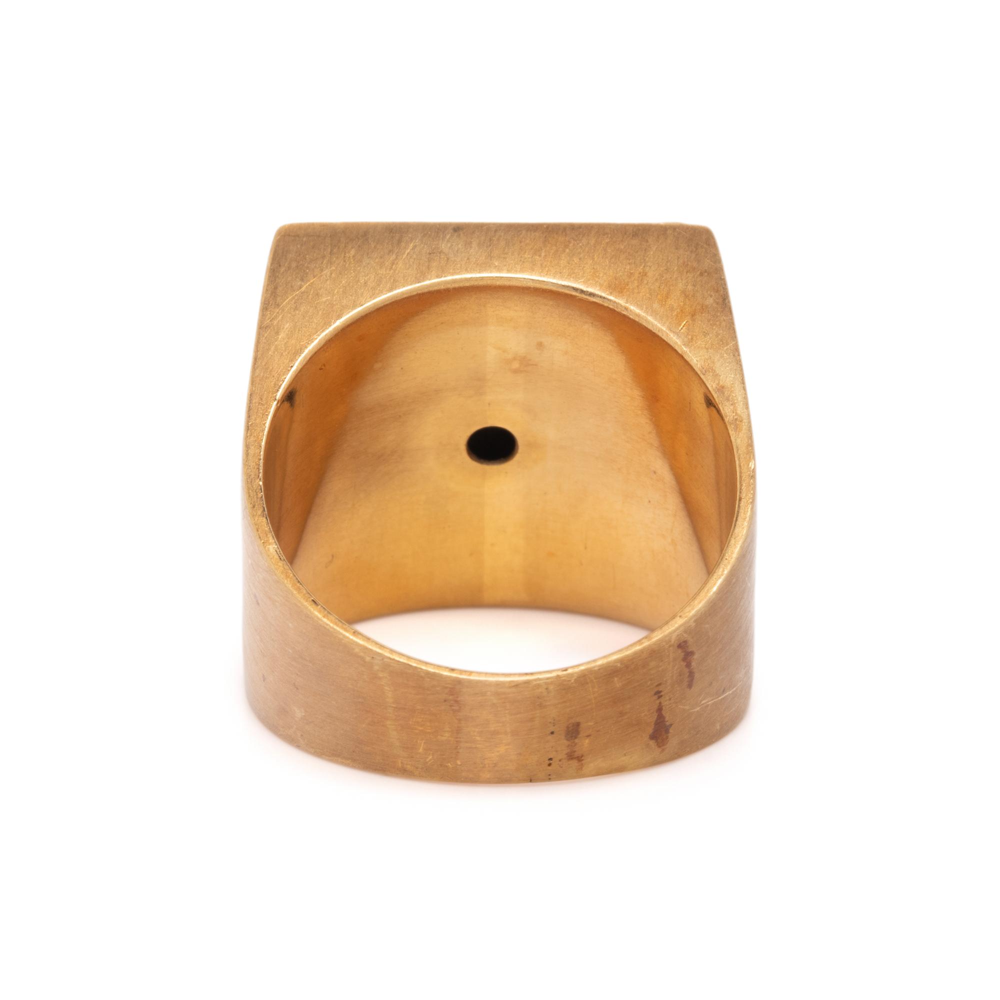 YELLOW GOLD MODERNIST RING