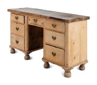 An English Pine Kneehole Dresser
