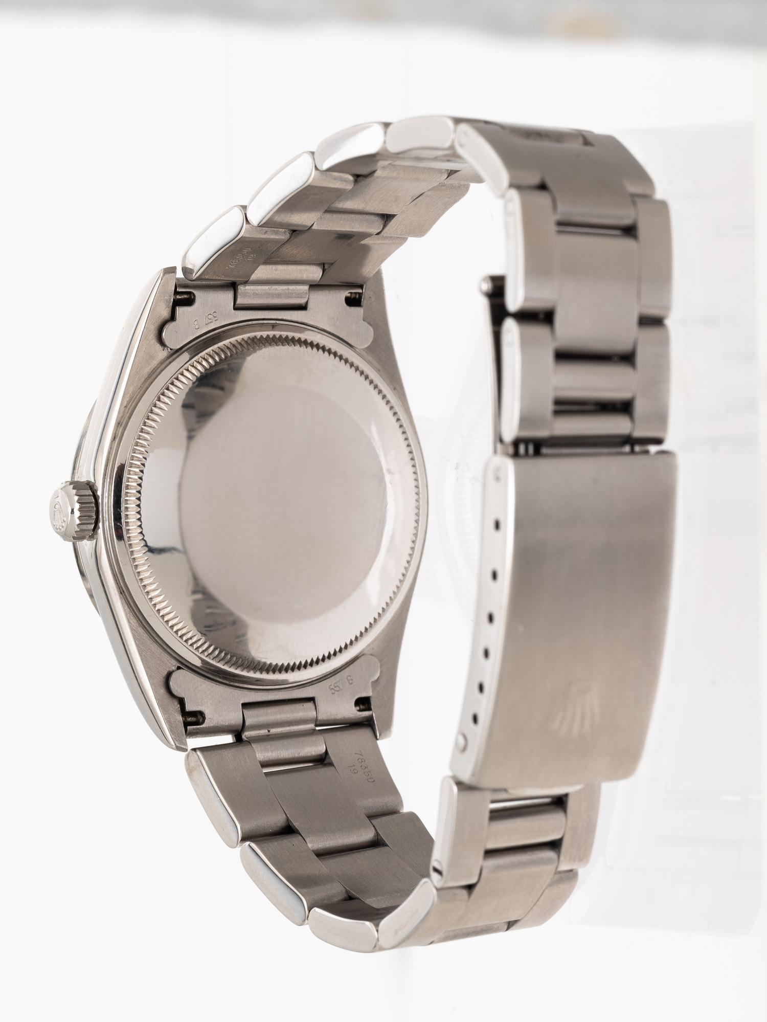 ROLEX, REF. 14000 STAINLESS STEEL 'AIR-KING' WITH COLOR CHANGE 'OLIVE' DIAL, BOX & PAPERS