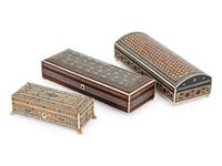 Three Anglo-Indian Inlaid Boxes