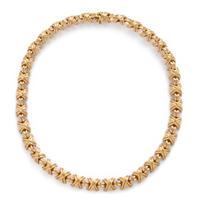 TIFFANY & CO., YELLOW GOLD 'SIGNATURE X' NECKLACE
