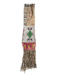 Sioux Beaded Hide Tobacco Bag