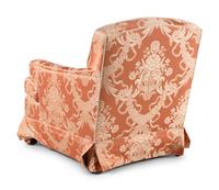 A Damask-Upholstered Lounge Chair