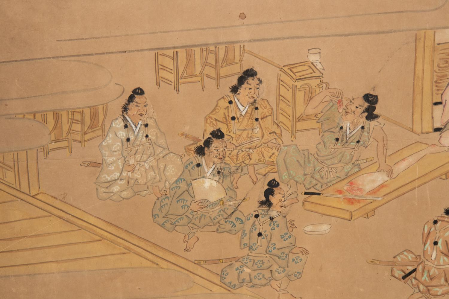 A Japanese Six-Panel Floor Screen