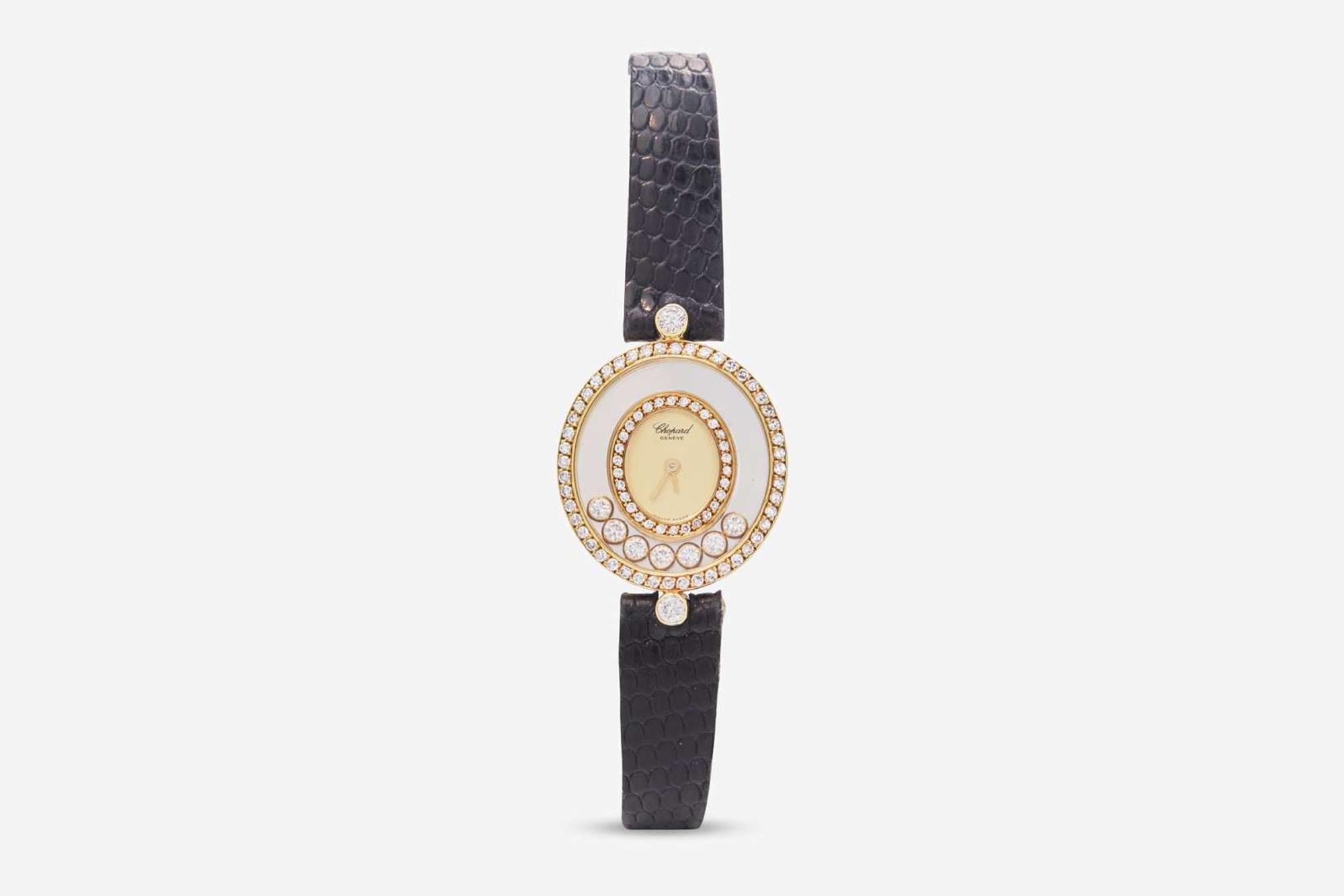 An 18K Yellow Gold Happy Diamonds Ladies Watch by Chopard