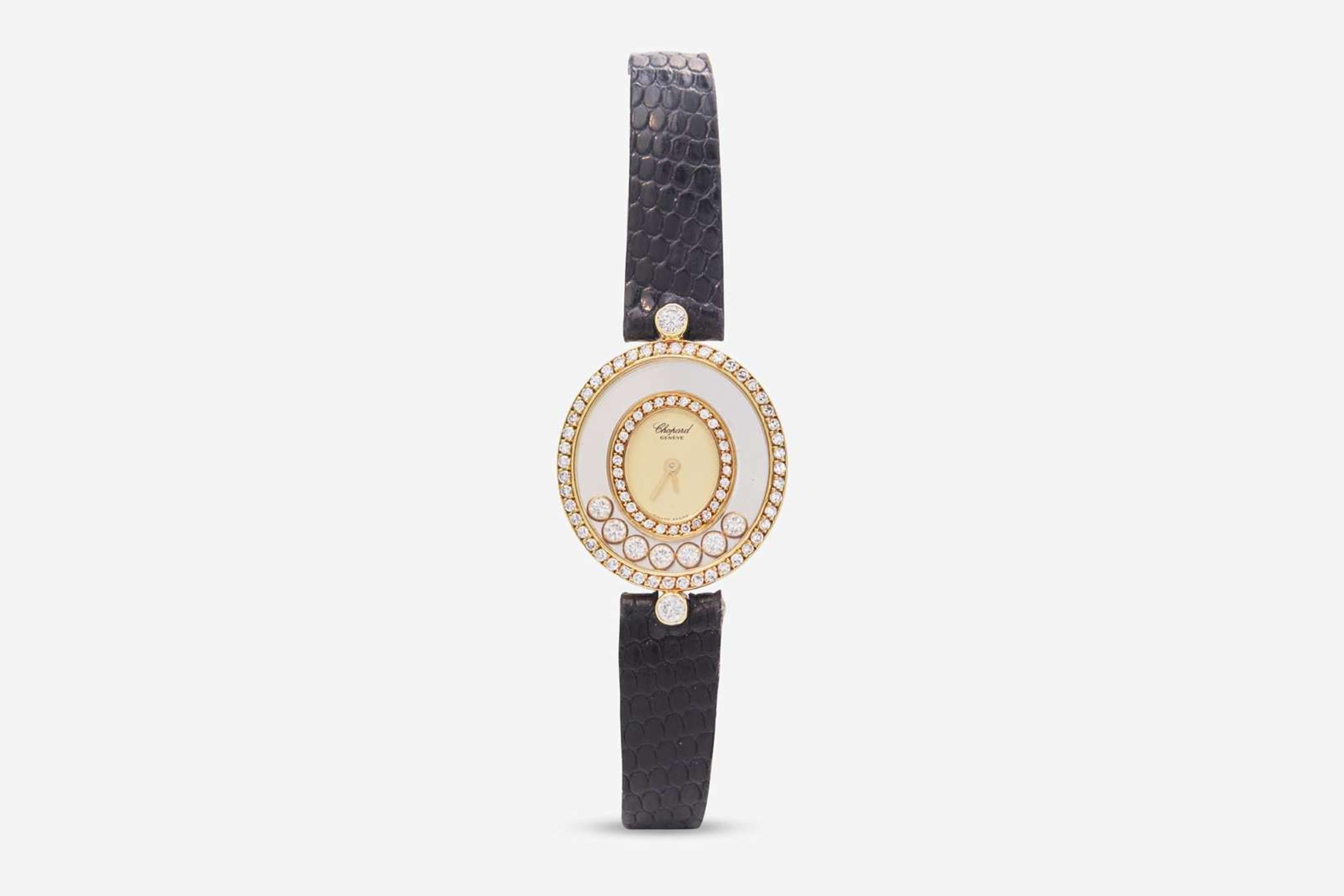 An 18K Yellow Gold Happy Diamonds Ladies Watch by Chopard