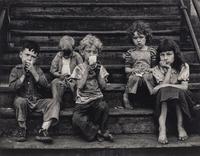 Yasuhiro Ishimoto (1921-2012) Untitled (Children on Stoop, Chicago), 1951-1952