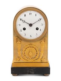An Empire Style Gilt Bronze Mantel Clock