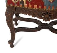 A Louis XV Style Carved Provincial Window Bench