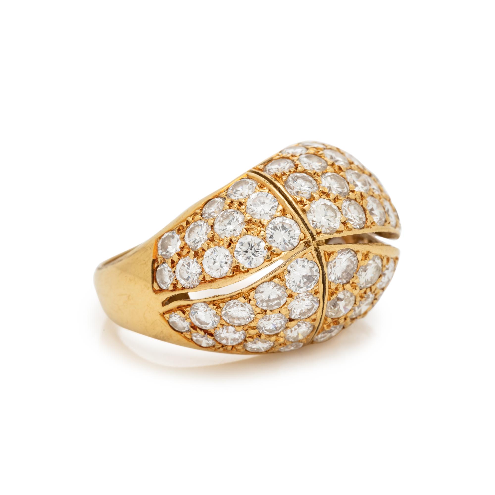 SPITZER AND FURHMAN, YELLOW GOLD AND DIAMOND RING