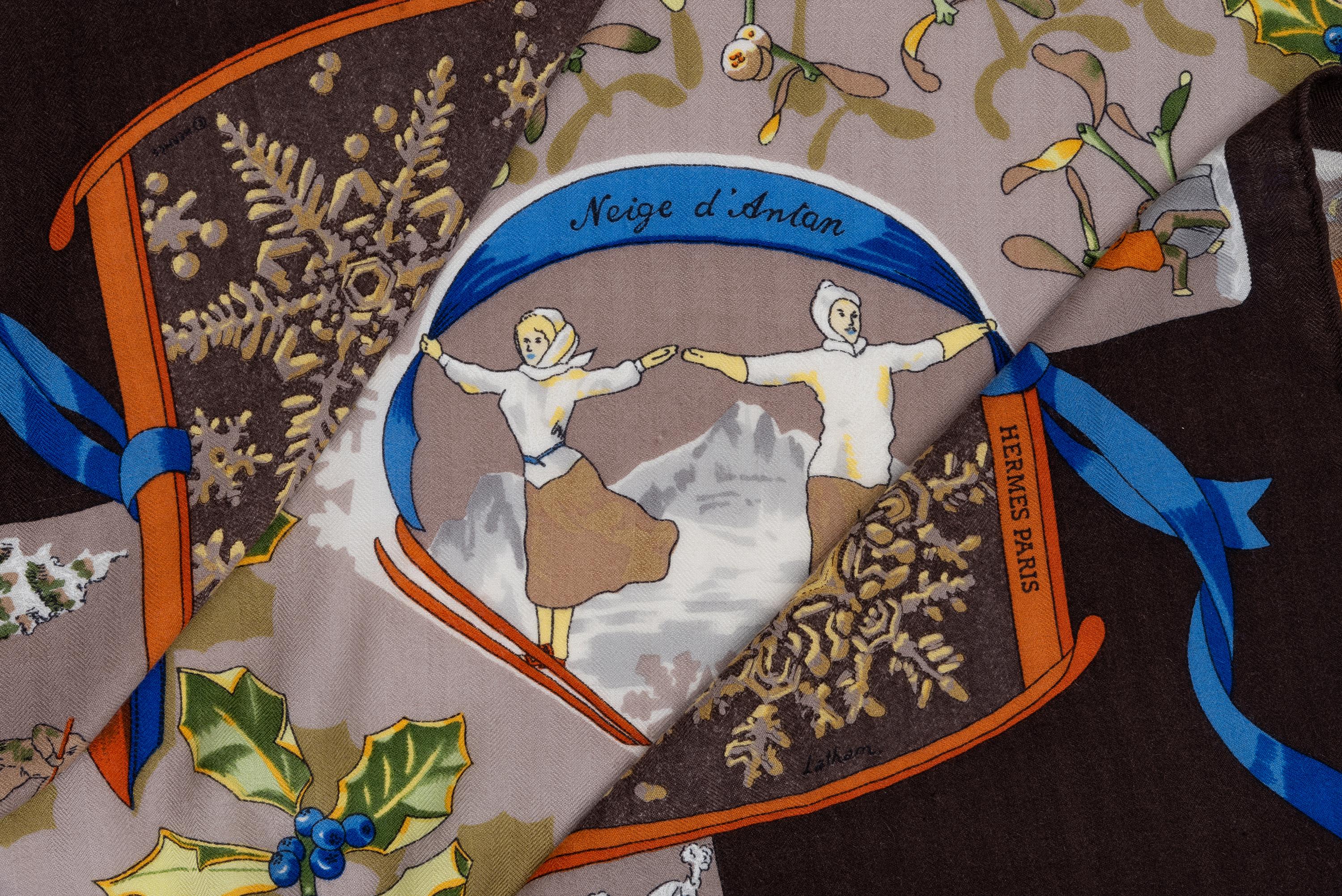 Two Hermès Cashmere/Silk Scarves