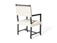 A Black Satin-Finish and Upholstered Armchair In the Manner of Edward Wormley DONATED BY BILLY COTTON